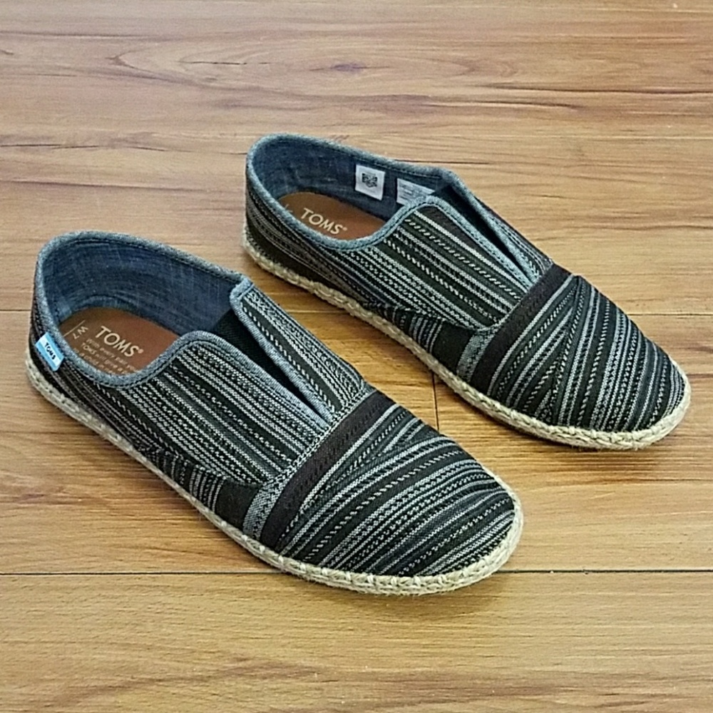 Toms Women's Palmera - Black Metallic Stripe